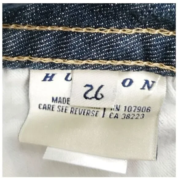 HUDSON SIGNATURE BOOTCUT BLUE JEANS LOW RISE WOMENS SIZE 26 - Picture 8 of 8